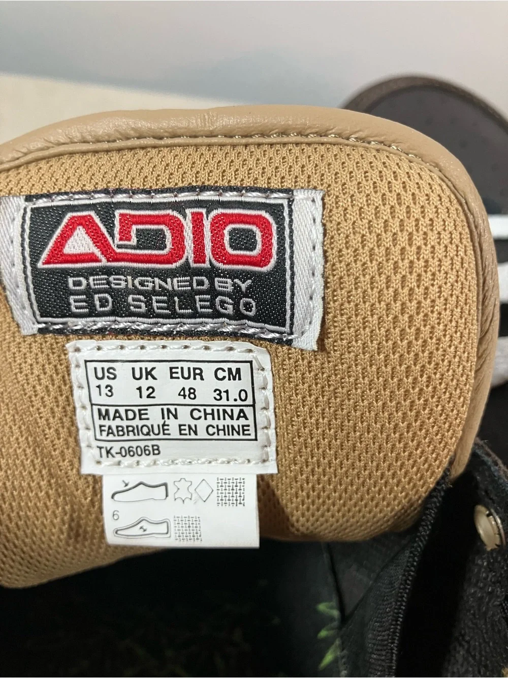 Adio Skate Shoes - Ed Selego Brown Tan Leather - US Mens Size 13 EUC - Y2K Puffy